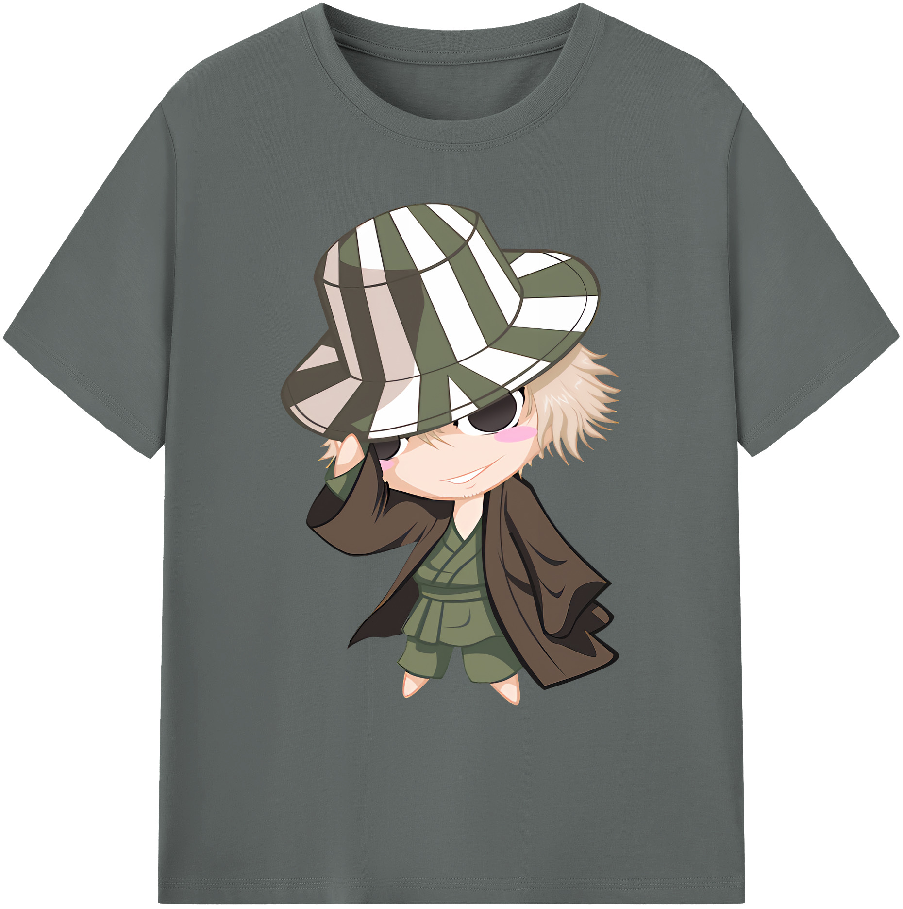 （画像用） "ブリーチ 浦原 喜助（うらはら きすけ） BLEACH Urahara Kisuke " 綿100％ メンズ半袖Tシャツ｜肌触りやわらか＆通気性